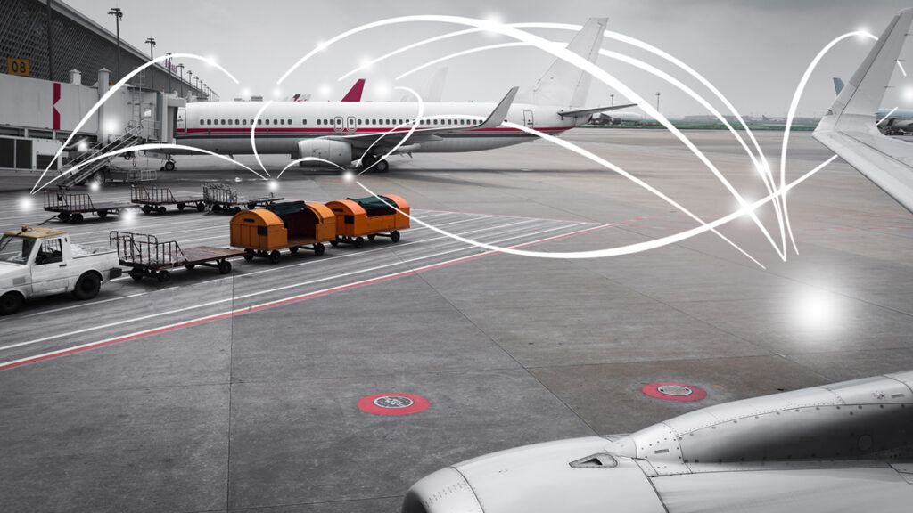 private networks in aviation, airplanes connected by networks